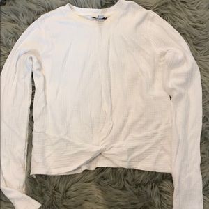 White comfy long sleeve top